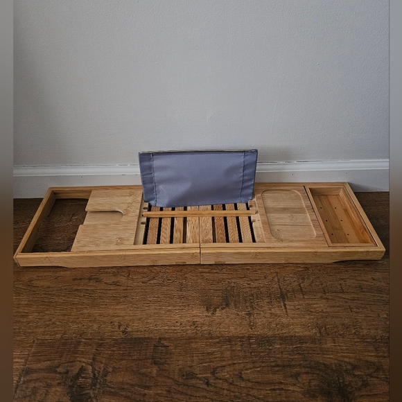 Bamboo Bathtub Caddy Tray - Picture 4 of 11